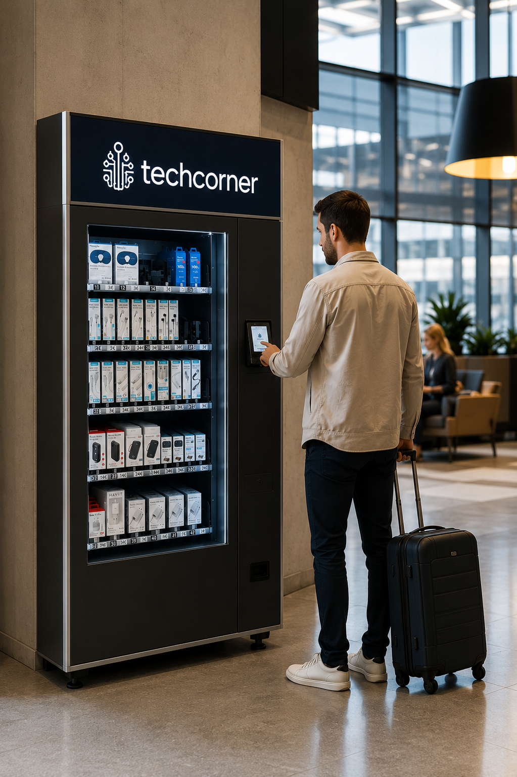 Máquina vending TechCorner pensada para el viajero